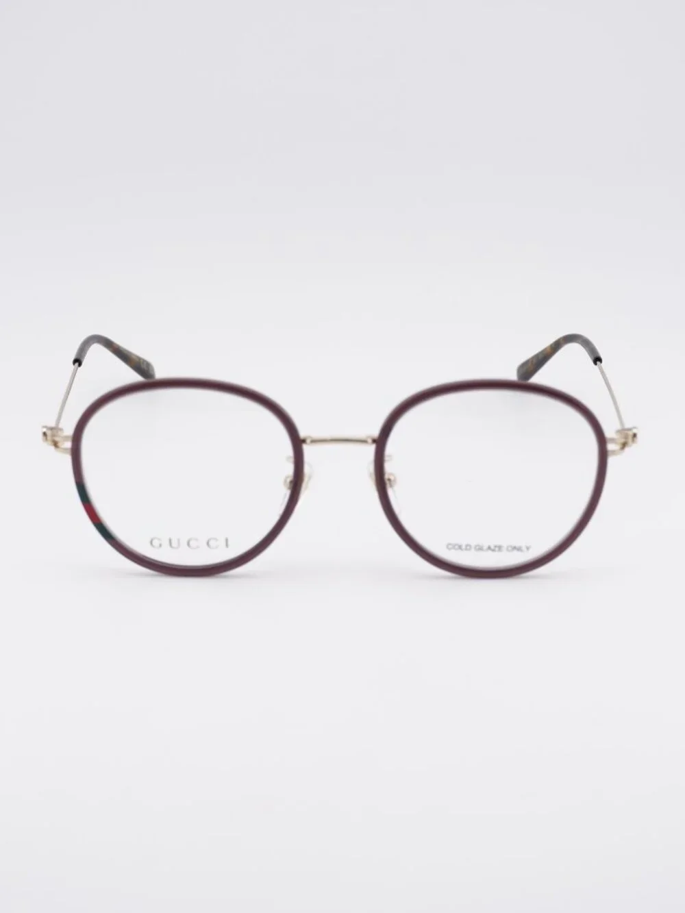 Gucci GG1851OA 007 Eyeglasses Brown / Gold 50mm Round Frame